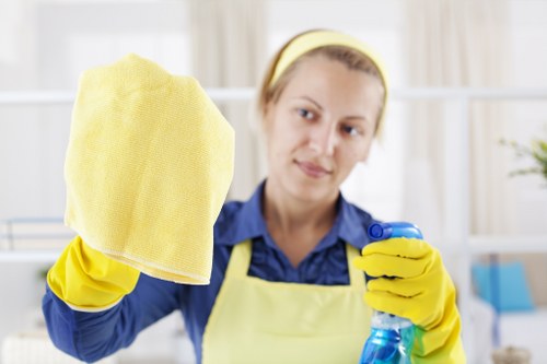 Carpet cleaning team using eco-friendly waste sorting in Enfield Lock